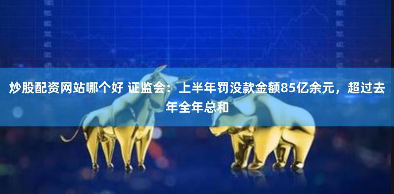 炒股配资网站哪个好 证监会：上半年罚没款金额85亿余元，超过去年全年总和